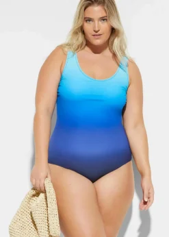 bonprix Nachhaltigere Materialien|Shapewear^Medium Shape-Badeanzug blau