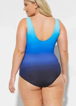 bonprix Nachhaltigere Materialien|Shapewear^Medium Shape-Badeanzug blau