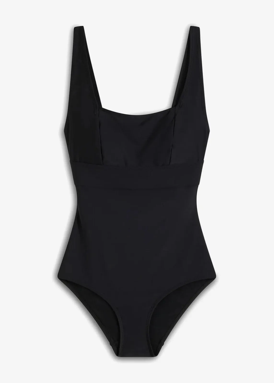 bonprix Nachhaltigere Materialien|Bademode·Badeanzüge^Medium Shape-Badeanzug mit eckigem Ausschnitt schwarz