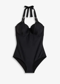 bonprix Nachhaltigere Materialien|Shapewear^Medium Shape-Badeanzug mit Bügel schwarz