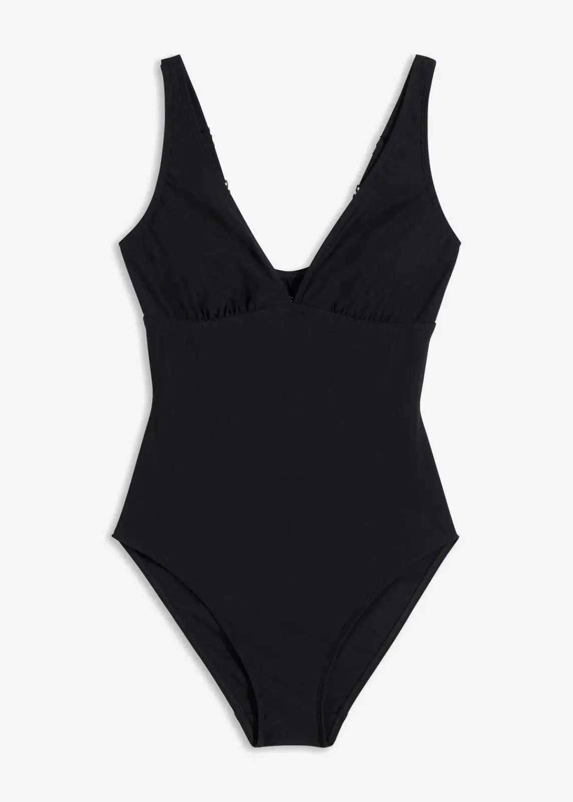 bonprix Nachhaltigere Materialien|Shapewear^Medium Shape-Badeanzug mit tiefem Ausschnitt schwarz