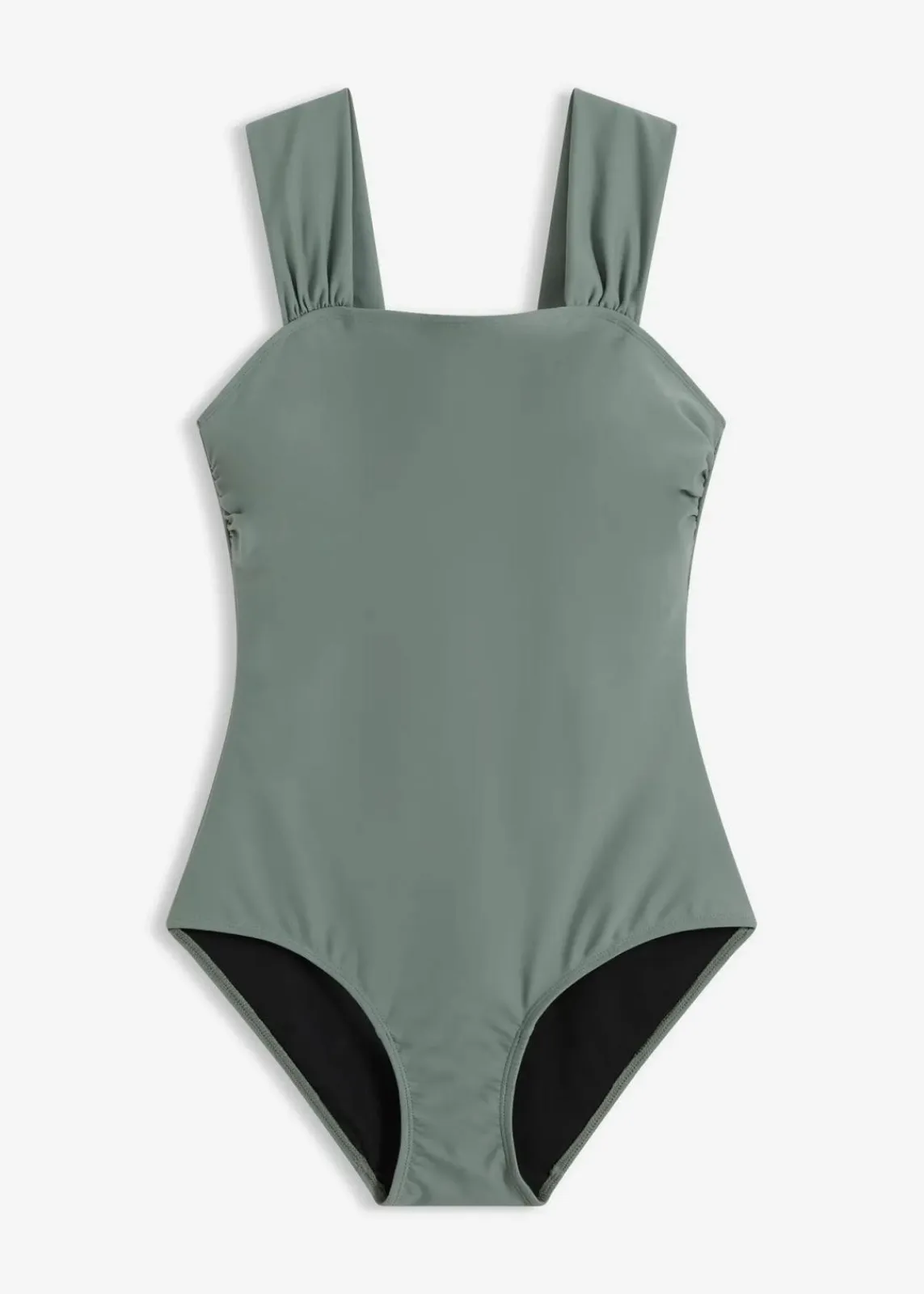 bonprix Nachhaltigere Materialien|Bademode·Badeanzüge^Medium Shape-Badeanzug mit breiten Trägern eukalyptusgrün