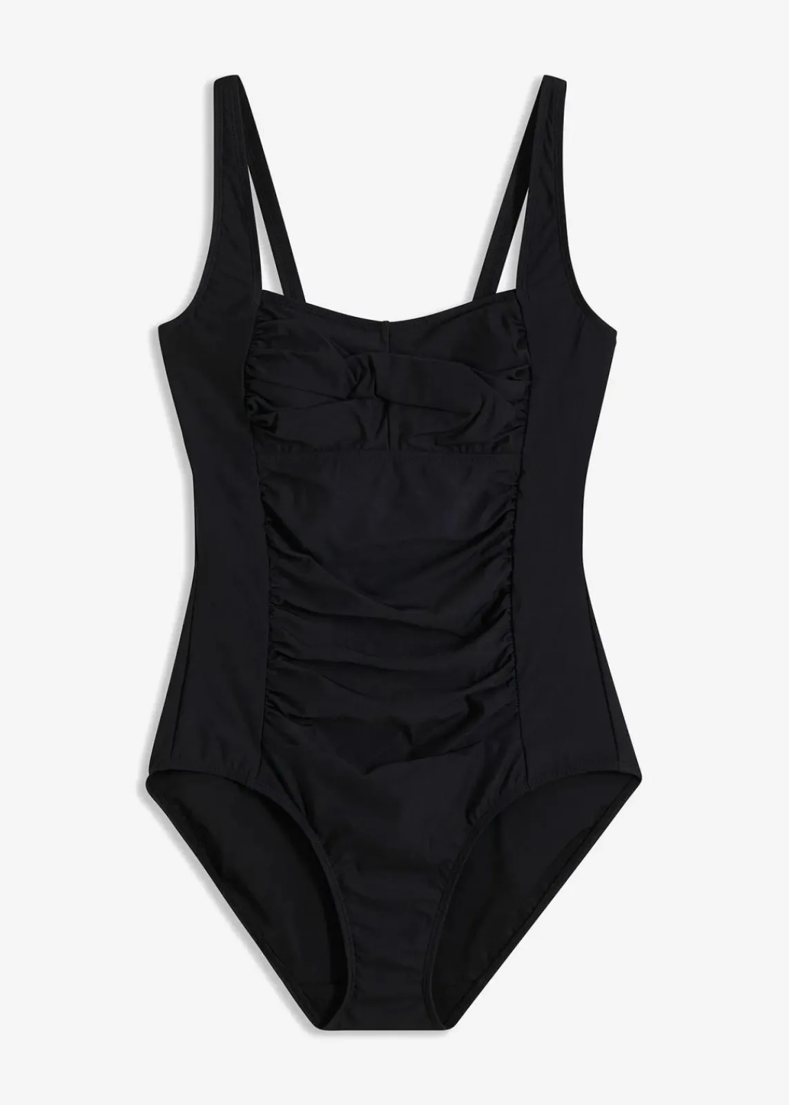 bonprix Nachhaltigere Materialien|Shapewear^Medium Shape-Badeanzug mit Wickeloptik schwarz