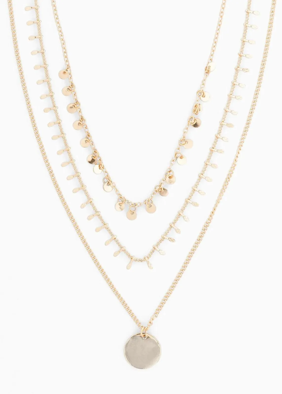 bonprix Schmuck|Schuhe & Accessoires In Spezialgrößen·Schmuck^Mehrreihige Kette goldfarben
