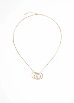 bonprix Schmuck|Schuhe & Accessoires In Spezialgrößen·Schmuck^Mehrreihige Kette mit Anhänger vergoldet/rosévergoldet/silberfarben rhodiniert