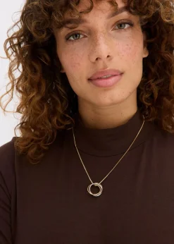 bonprix Schmuck|Schuhe & Accessoires In Spezialgrößen·Schmuck^Mehrreihige Kette mit Anhänger vergoldet/rosévergoldet/silberfarben rhodiniert