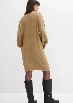 bonprix Kleider|Strickmode^Meliertes Strickkleid hellkhaki