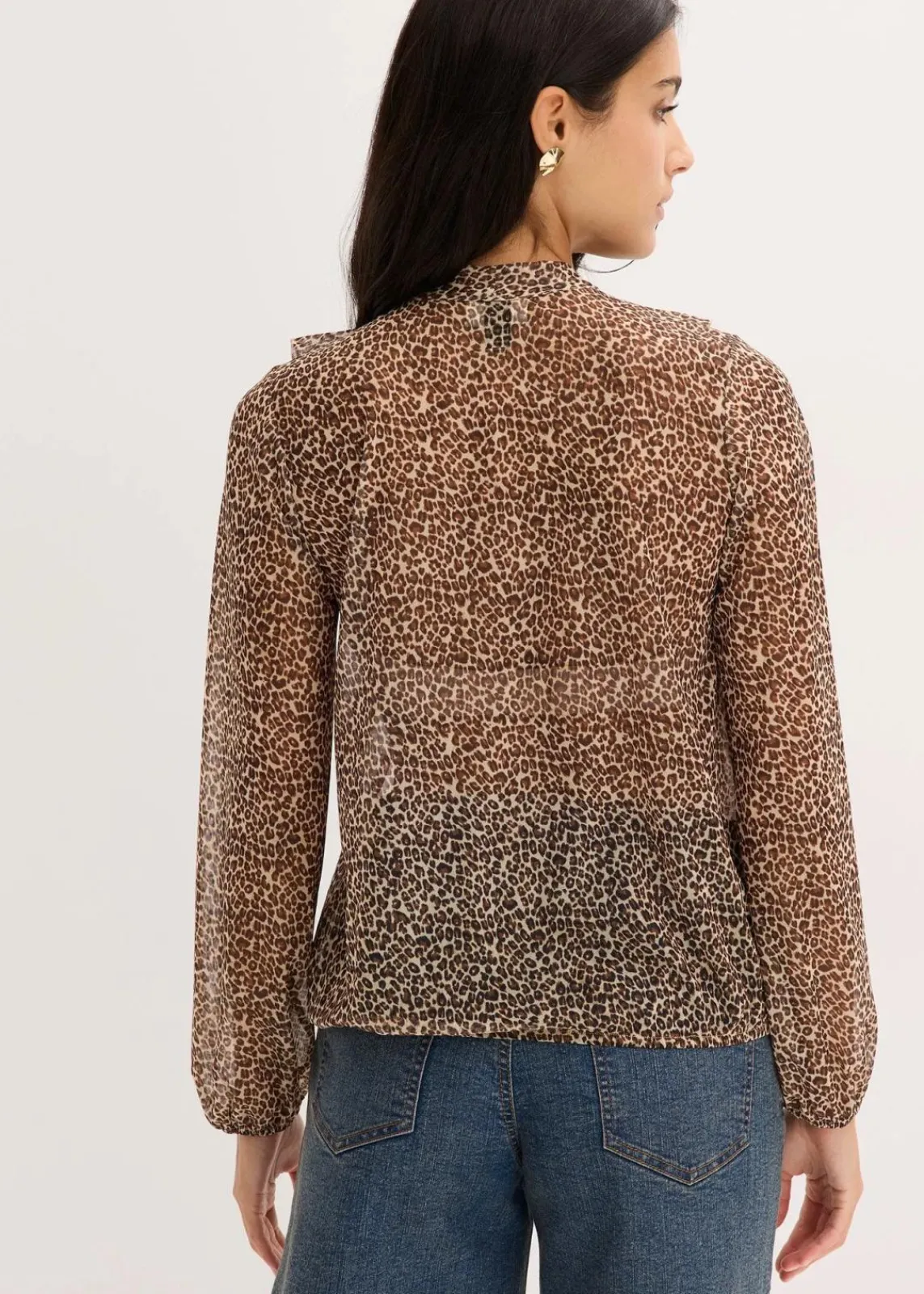 bonprix Shirts & Tops^Mesh-Shirt beige leo bedruckt