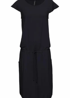 bonprix Nachhaltigere Materialien^Midi-Jerseykleid aus nachhaltiger Viskose mit Elasthan schwarz