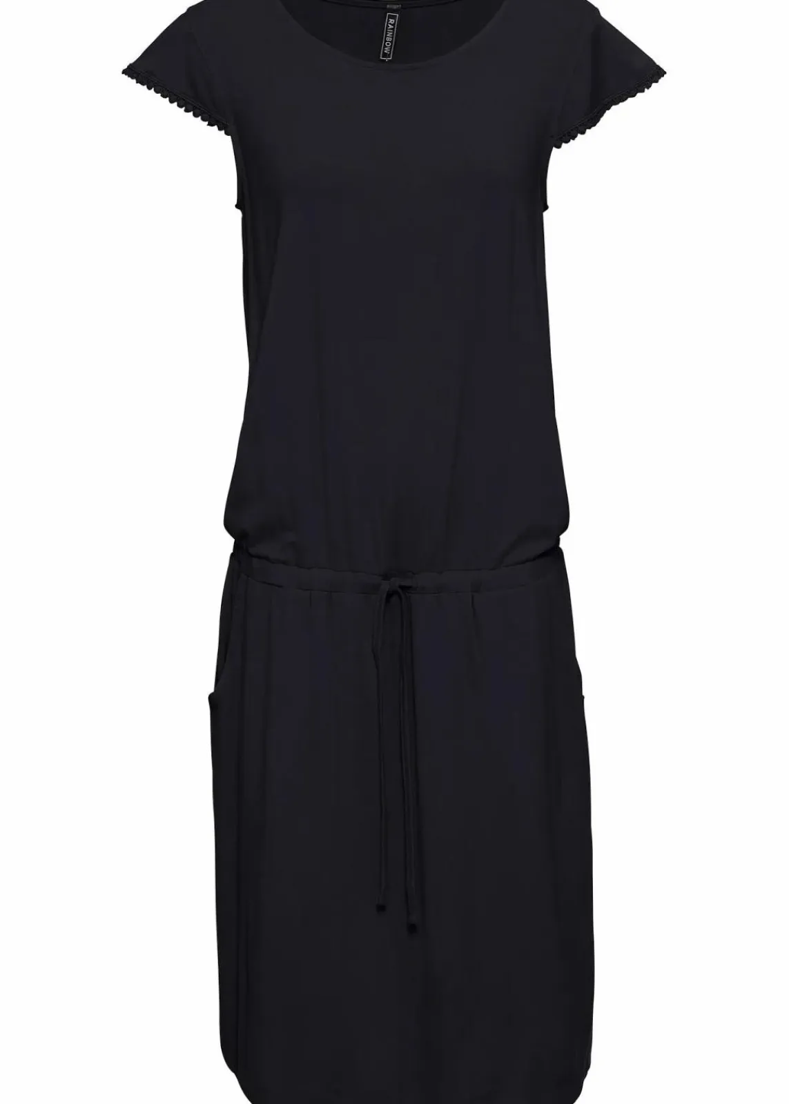 bonprix Nachhaltigere Materialien^Midi-Jerseykleid aus nachhaltiger Viskose mit Elasthan schwarz