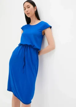 bonprix Nachhaltigere Materialien^Midi-Jerseykleid aus nachhaltiger Viskose mit Elasthan arktikblau