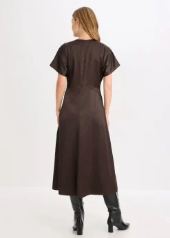 bonprix Bekleidung·Pullover & Strickjacken|Kleider^Midikleid braun
