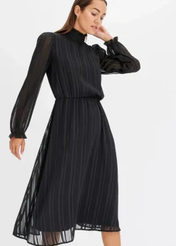 bonprix Bekleidung·Pullover & Strickjacken|Kleider^Midikleid schwarz