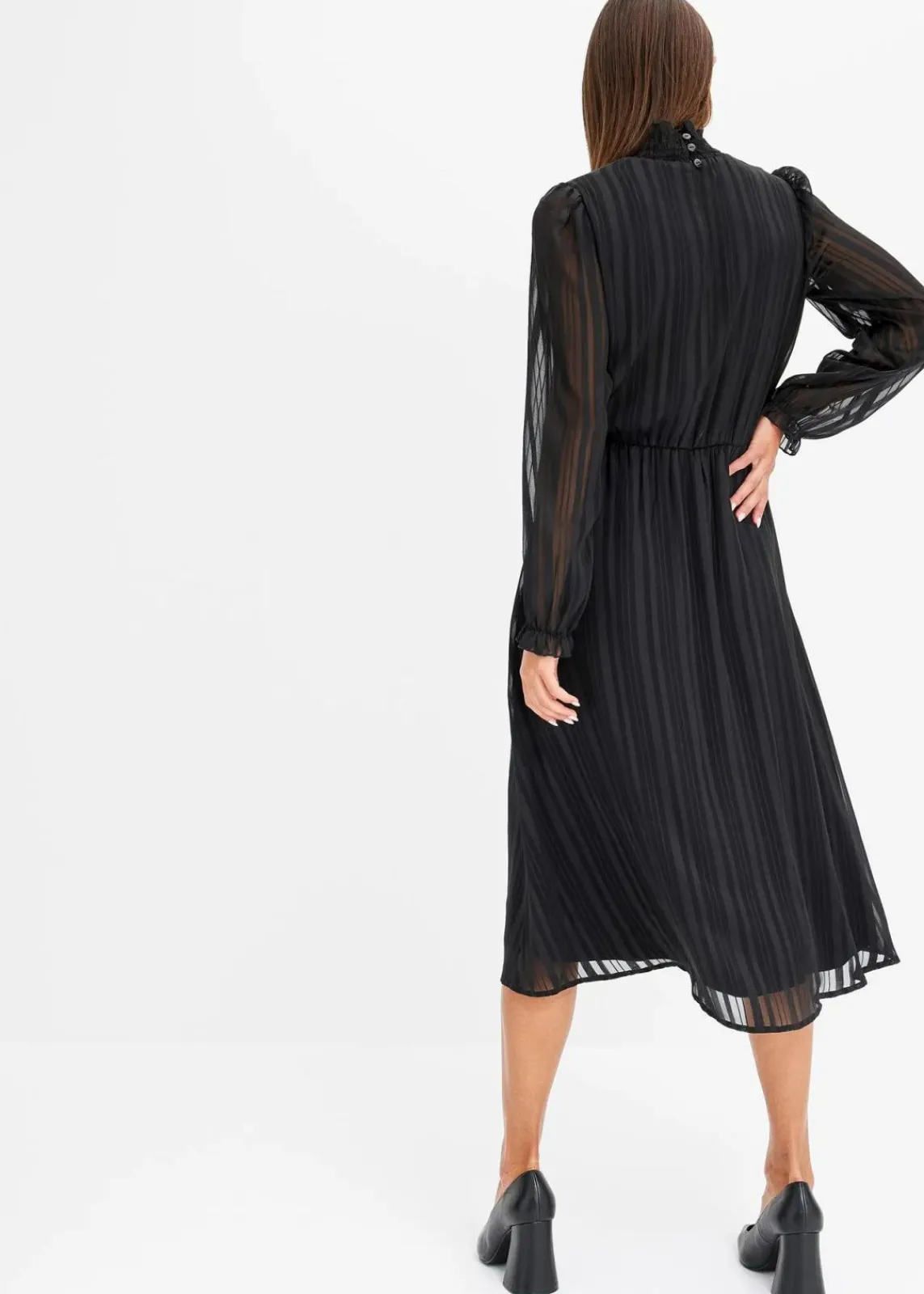 bonprix Bekleidung·Pullover & Strickjacken|Kleider^Midikleid schwarz