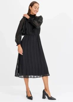 bonprix Bekleidung·Pullover & Strickjacken|Kleider^Midikleid schwarz