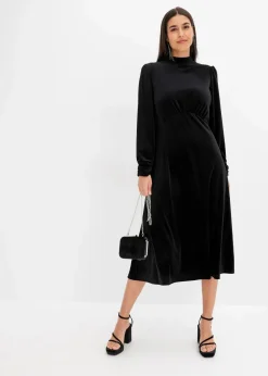 bonprix Bekleidung·Pullover & Strickjacken|Kleider^Midikleid schwarz