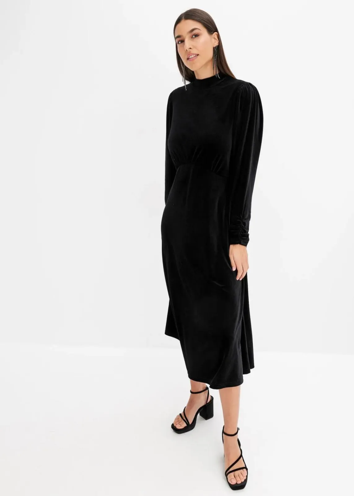 bonprix Bekleidung·Pullover & Strickjacken|Kleider^Midikleid schwarz