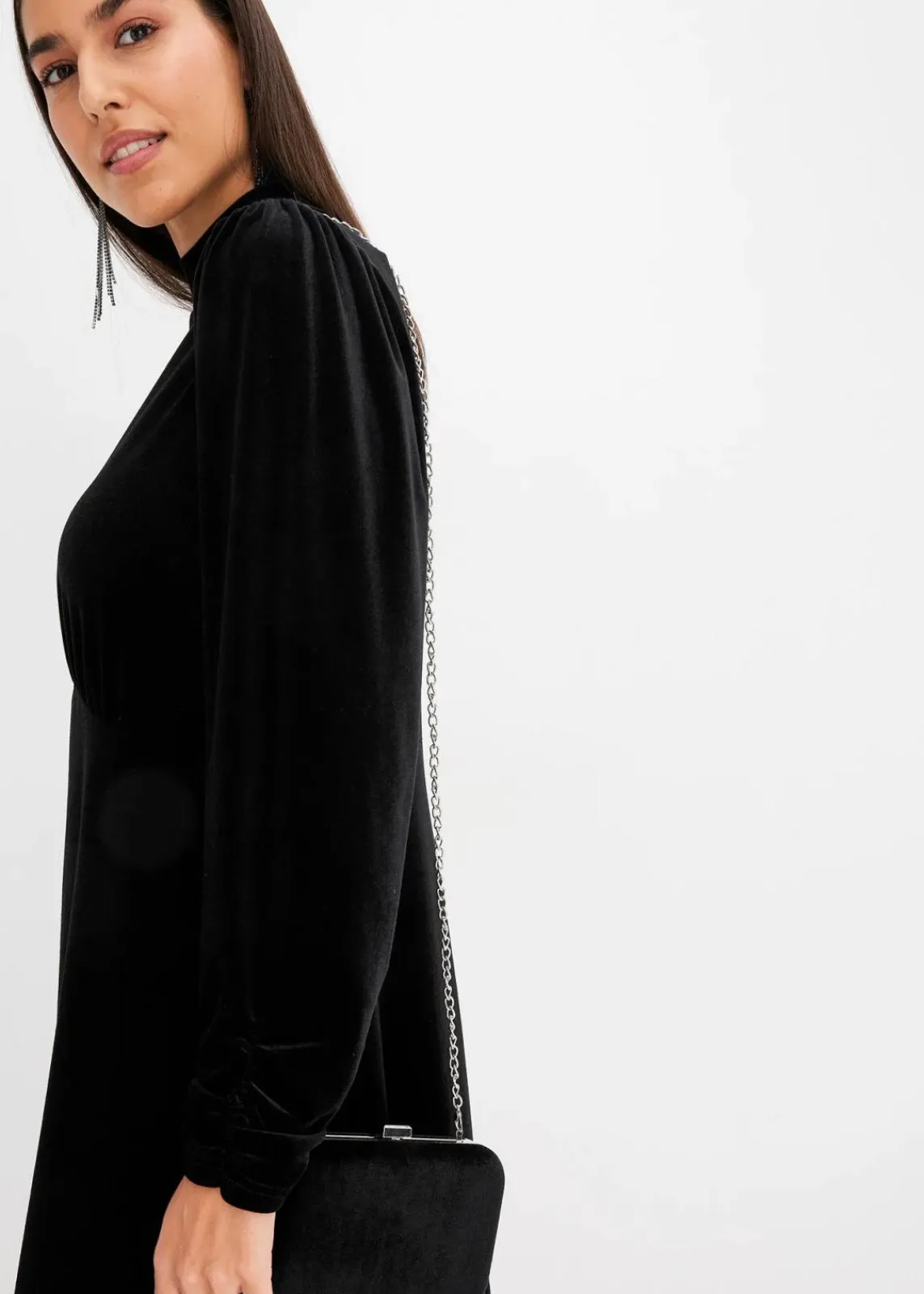 bonprix Bekleidung·Pullover & Strickjacken|Kleider^Midikleid schwarz