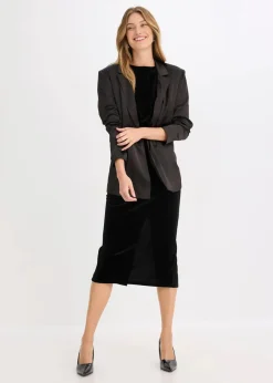 bonprix Kleider^Midikleid schwarz
