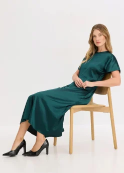 bonprix Nachhaltigere Materialien|Kleider^Midikleid tiefgrün