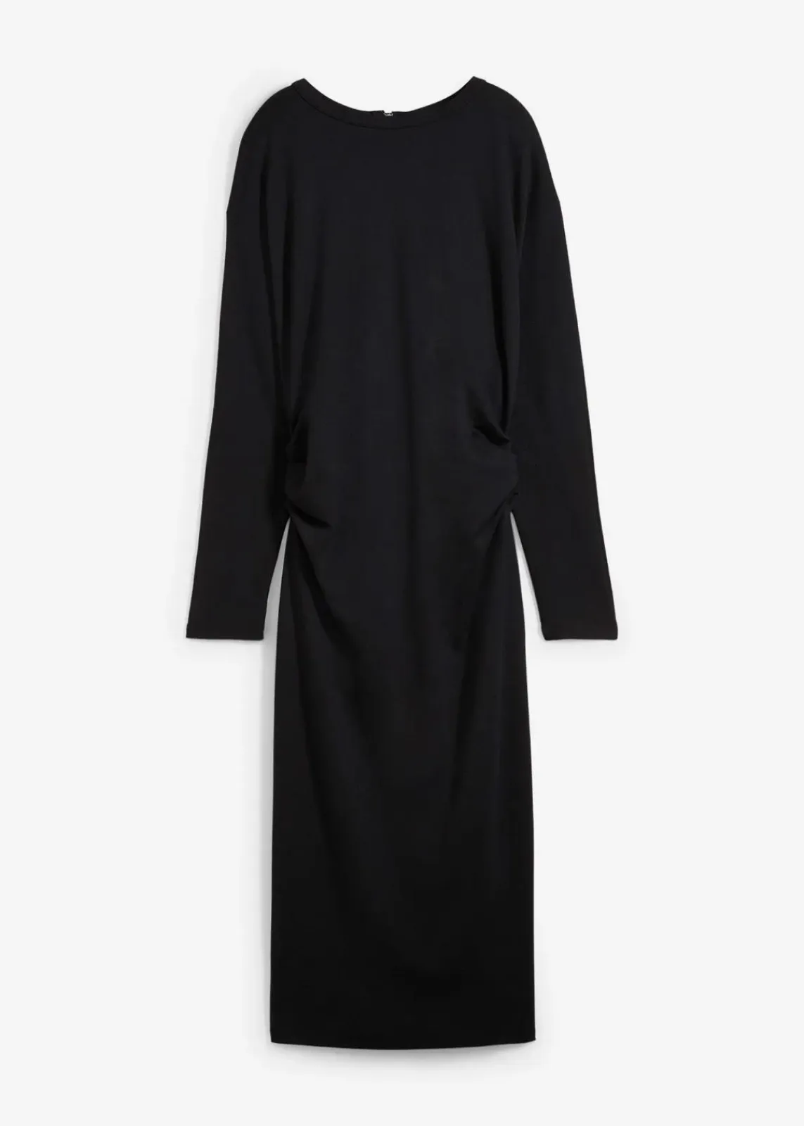 bonprix Bekleidung·Pullover & Strickjacken|Kleider^Midikleid aus bequemen Punto di Roma schwarz