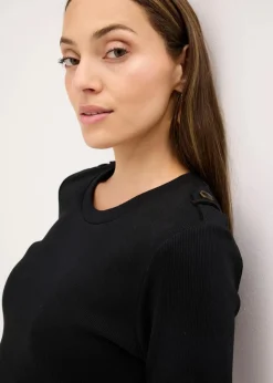 bonprix Nachhaltigere Materialien|Kleider^Midikleid aus elastischem Baumwoll-Mix schwarz