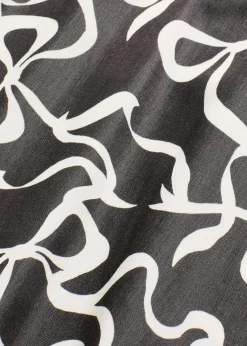 bonprix Bekleidung·Pullover & Strickjacken|Kleider^Midikleid aus fließendem Viskose-Mix schwarz/weiß graphisch