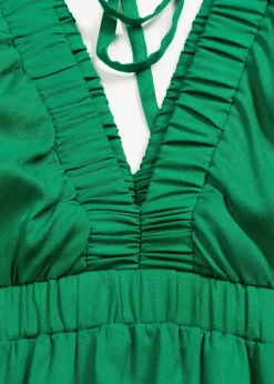bonprix Bekleidung·Pullover & Strickjacken|Kleider^Midikleid aus fließender Viskose grün