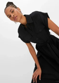 bonprix Bekleidung·Pullover & Strickjacken|Kleider^Midikleid aus reiner Baumwolle schwarz