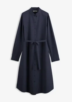 bonprix Bekleidung·Pullover & Strickjacken|Kleider^Midikleid aus reiner Bio-Baumwolle dunkelblau