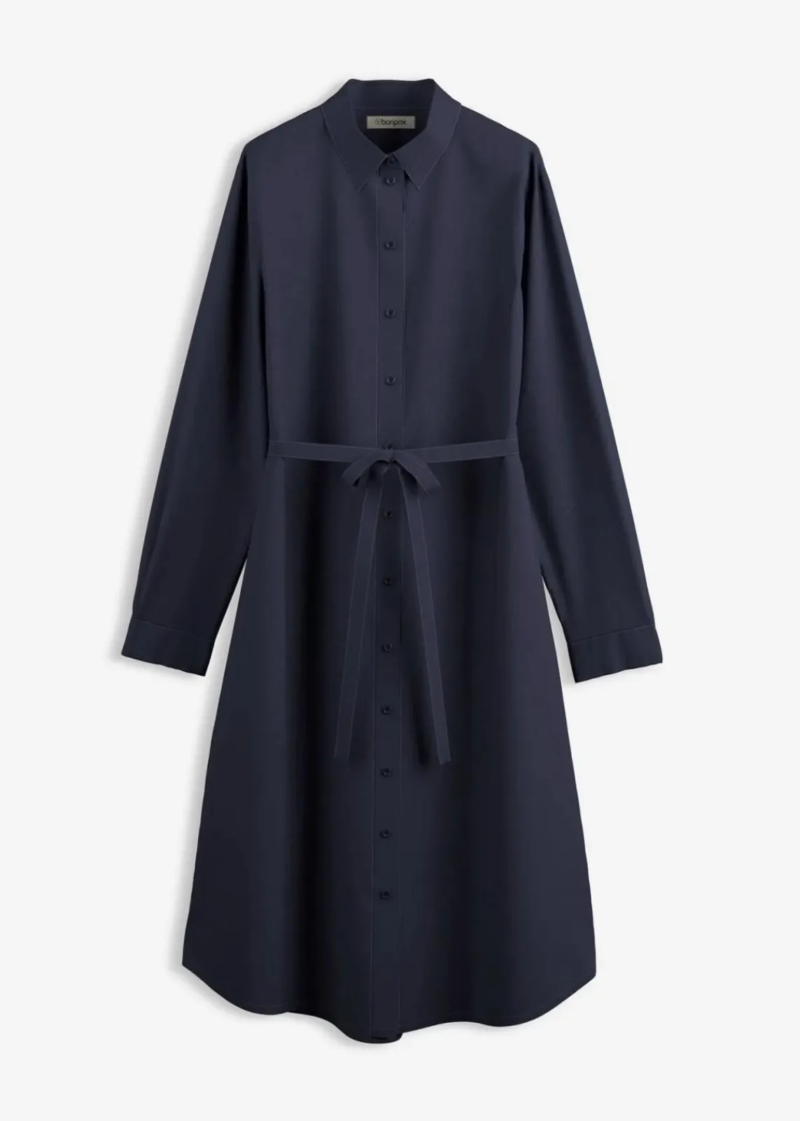 bonprix Bekleidung·Pullover & Strickjacken|Kleider^Midikleid aus reiner Bio-Baumwolle dunkelblau