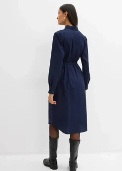 bonprix Bekleidung·Pullover & Strickjacken|Kleider^Midikleid aus reiner Bio-Baumwolle dunkelblau