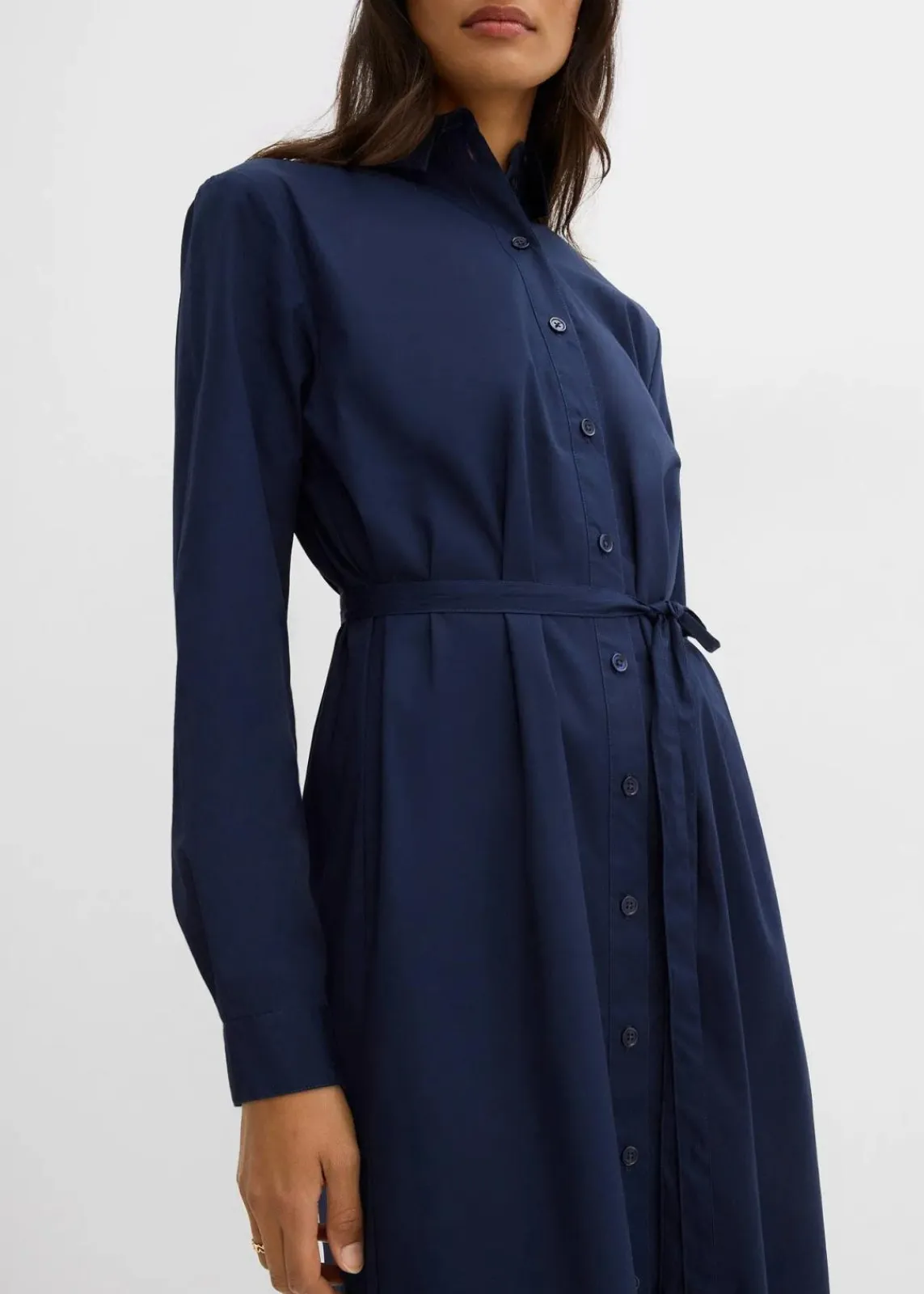 bonprix Bekleidung·Pullover & Strickjacken|Kleider^Midikleid aus reiner Bio-Baumwolle dunkelblau