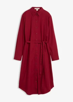 bonprix Kleider|Bekleidung·Pullover & Strickjacken^Midikleid aus reiner Bio-Baumwolle pflaumenrot