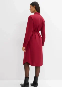 bonprix Kleider|Bekleidung·Pullover & Strickjacken^Midikleid aus reiner Bio-Baumwolle pflaumenrot