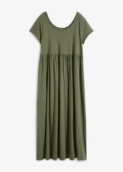 bonprix Nachhaltigere Materialien|Kleider^Midikleid aus reiner Bio-Baumwolle oliv