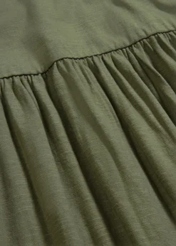 bonprix Nachhaltigere Materialien|Kleider^Midikleid aus reiner Bio-Baumwolle oliv