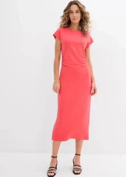 bonprix Kleider|Bekleidung·Pullover & Strickjacken^Midikleid aus softem Viskose-Mix paradiespink
