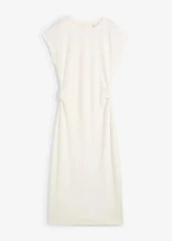 bonprix Bekleidung·Pullover & Strickjacken|Kleider^Midikleid aus softem Viskose-Mix wollweiß