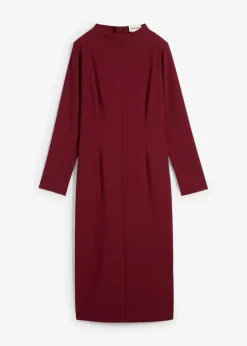 bonprix Kleider|Bekleidung·Pullover & Strickjacken^Midikleid aus Viskose-Mix ahornrot