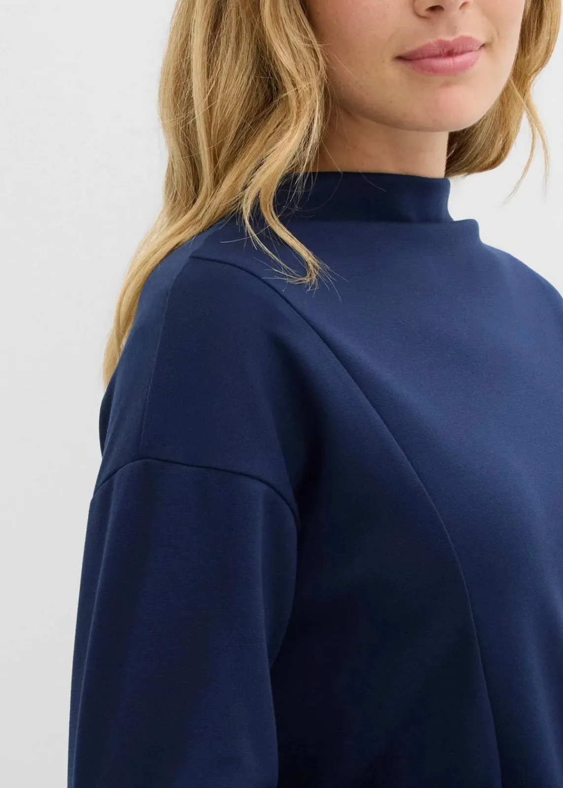 bonprix Bekleidung·Pullover & Strickjacken|Kleider^Midikleid aus Viskose-Mix dunkelblau