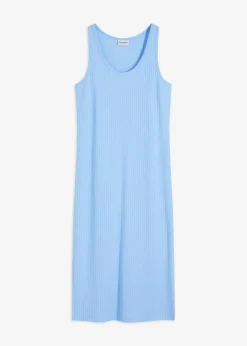 bonprix Bekleidung·Pullover & Strickjacken|Kleider^Midikleid aus weicher Rippe hellblau
