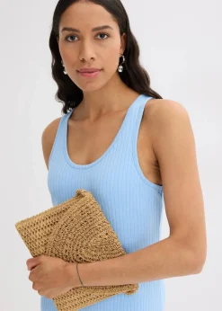 bonprix Bekleidung·Pullover & Strickjacken|Kleider^Midikleid aus weicher Rippe hellblau