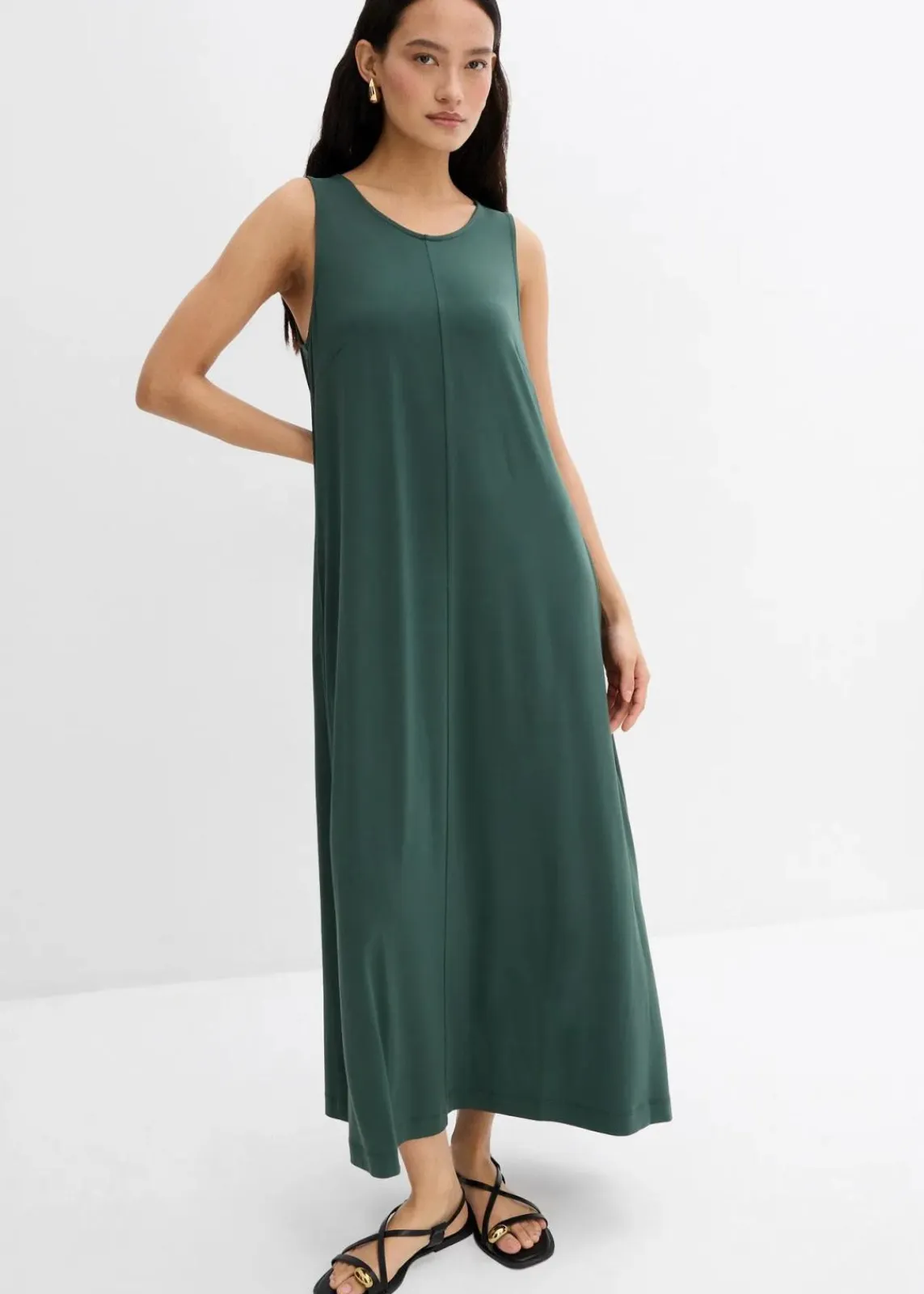 bonprix Kleider^Midikleid in A-Linie schattengrün