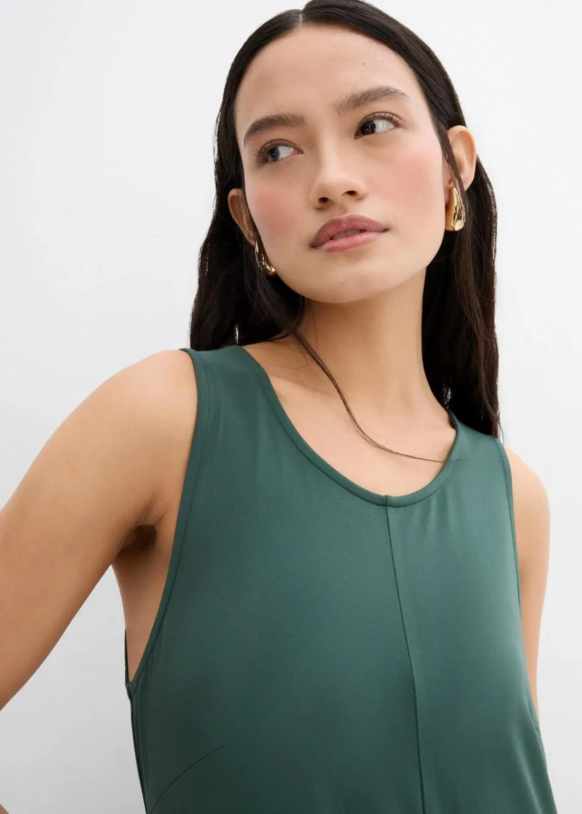 bonprix Kleider^Midikleid in A-Linie schattengrün
