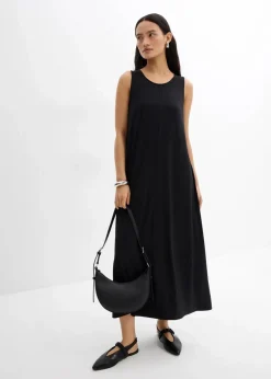 bonprix Kleider^Midikleid in A-Linie schwarz
