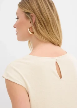 bonprix Bekleidung·Pullover & Strickjacken|Kleider^Midikleid in Strickoptik natur