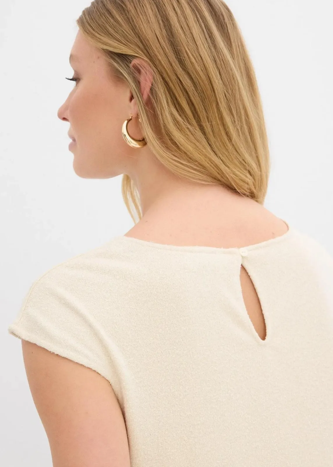 bonprix Bekleidung·Pullover & Strickjacken|Kleider^Midikleid in Strickoptik natur