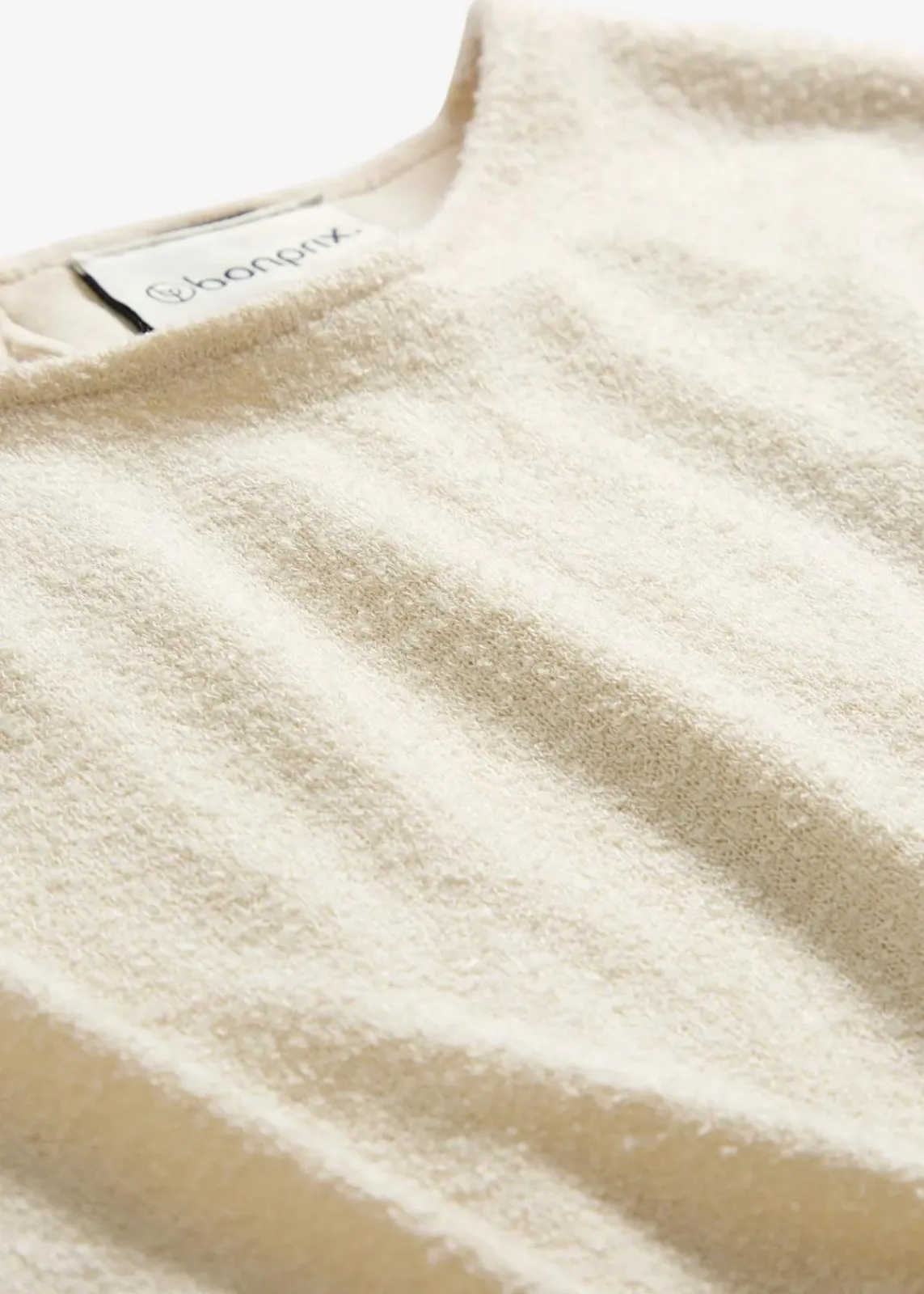 bonprix Bekleidung·Pullover & Strickjacken|Kleider^Midikleid in Strickoptik natur