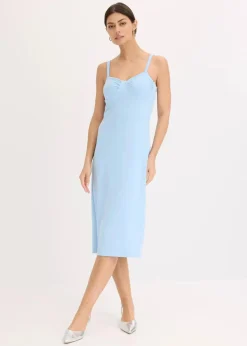bonprix Kleider^Midikleid mit figurbetonter Passform hellblau